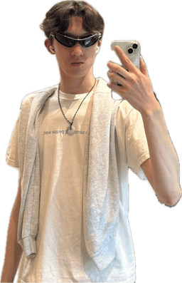 Checking out the wildest sunglasses I have ever seen